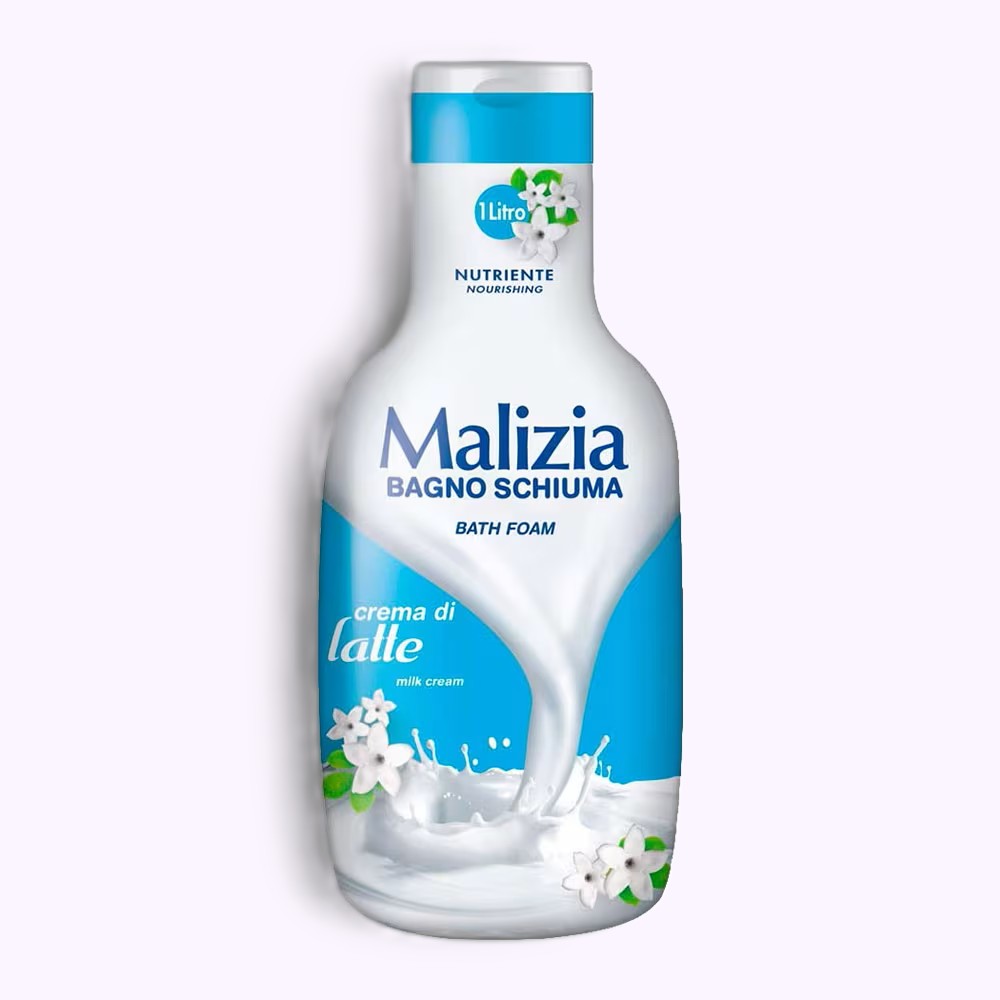 شامپو بدن Malizia مدل Nourishing حاوی کرم و عصاره شیر حجم 1000 میل