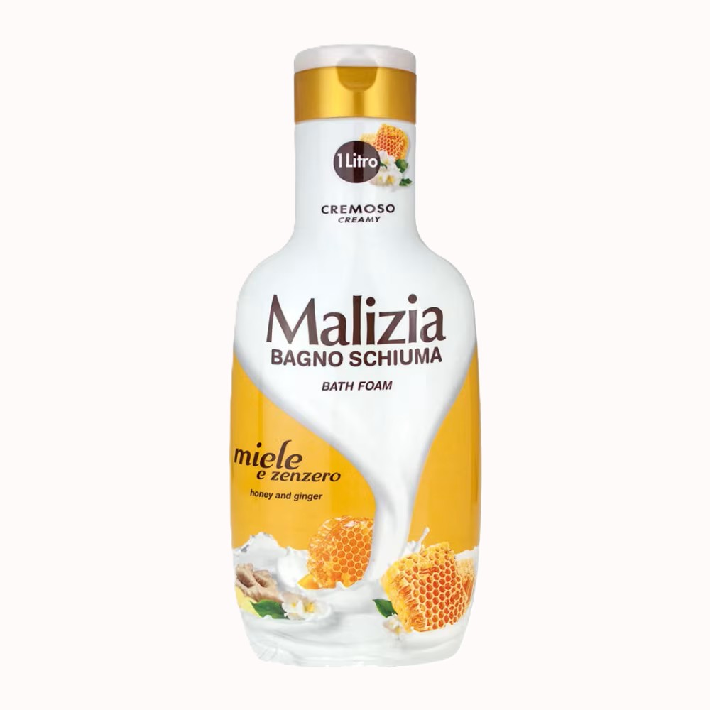 شامپو بدن Malizia مدل Honey And Ginger حاوی عصاره عسل و زنجبیل حجم 1000 میل