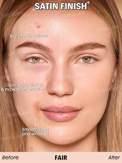 کرم پودر تیوپی شیگلم مدل Skin Sync Satin Foundation
