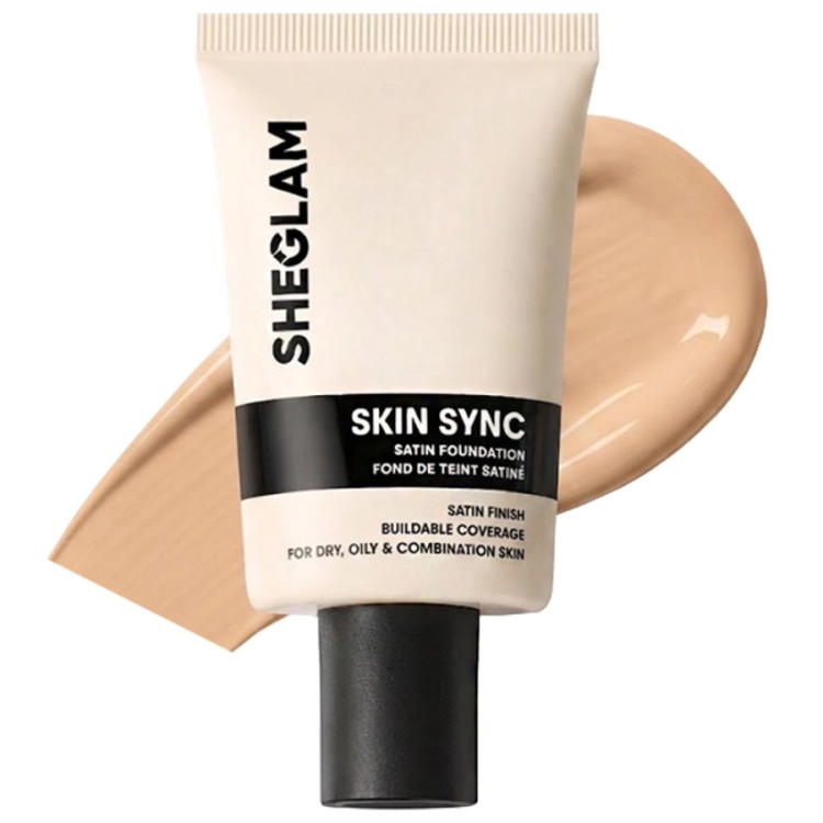 کرم پودر تیوپی شیگلم مدل Skin Sync Satin Foundation