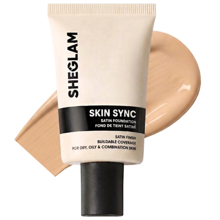 کرم پودر تیوپی شیگلم مدل Skin Sync Satin Foundation